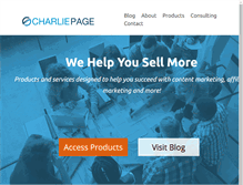 Tablet Screenshot of charliepage.com